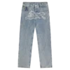 Applique running dog double scoop denim pants Applique running dog double scoop denim pants