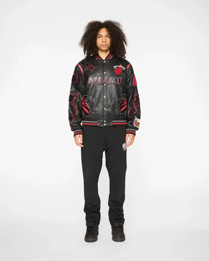 Bbc x jeff hamilton heat varsity jacket Bbc x jeff hamilton heat varsity jacket