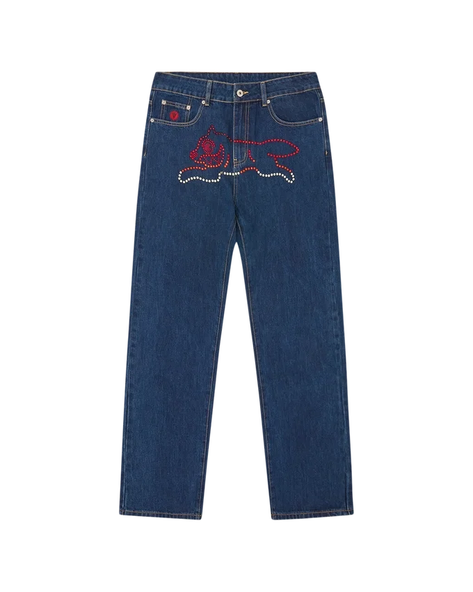 Crystal running dog denim pant Crystal running dog denim pant