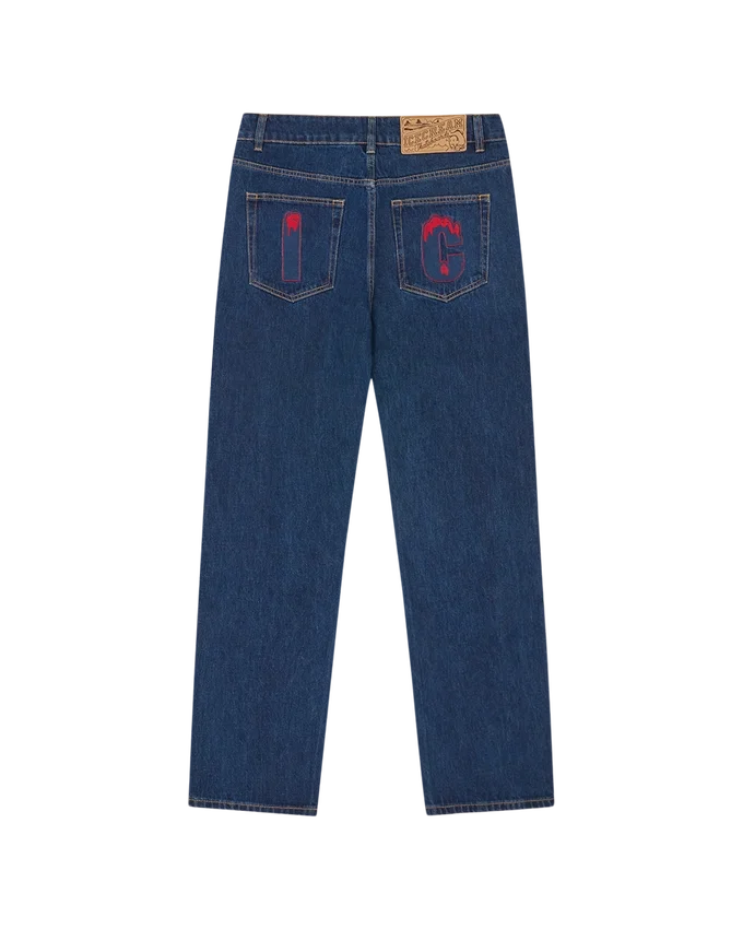 Crystal running dog denim pant Crystal running dog denim pant