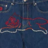 Crystal running dog denim pant Crystal running dog denim pant