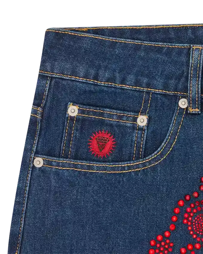 Crystal running dog denim pant Crystal running dog denim pant