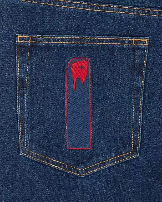 Crystal running dog denim pant Crystal running dog denim pant