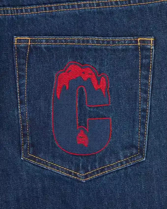 Crystal running dog denim pant Crystal running dog denim pant