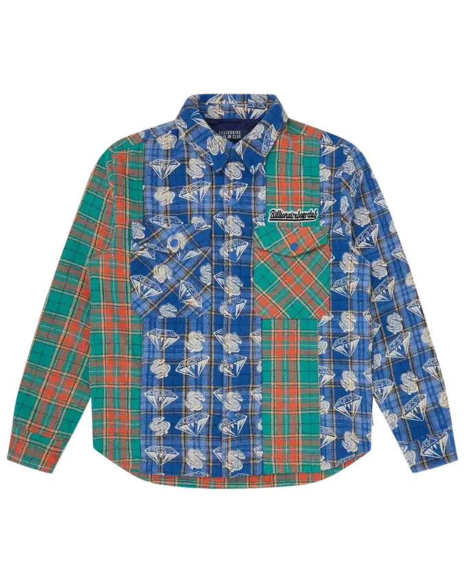 Diamonds & dollars check padded overshirt Diamonds & dollars check padded overshirt