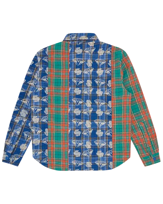 Diamonds & dollars check padded overshirt Diamonds & dollars check padded overshirt