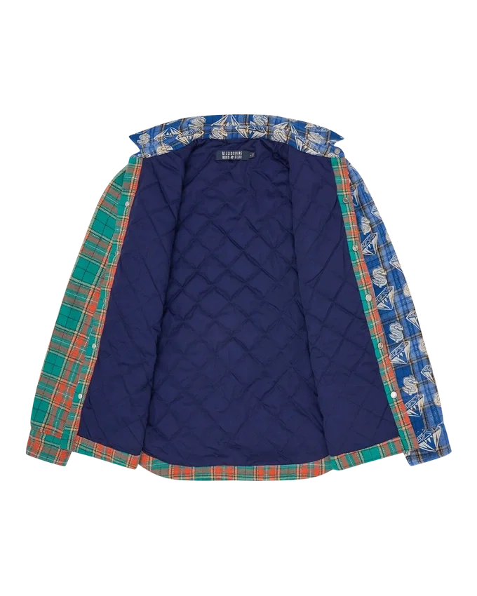 Diamonds & dollars check padded overshirt Diamonds & dollars check padded overshirt