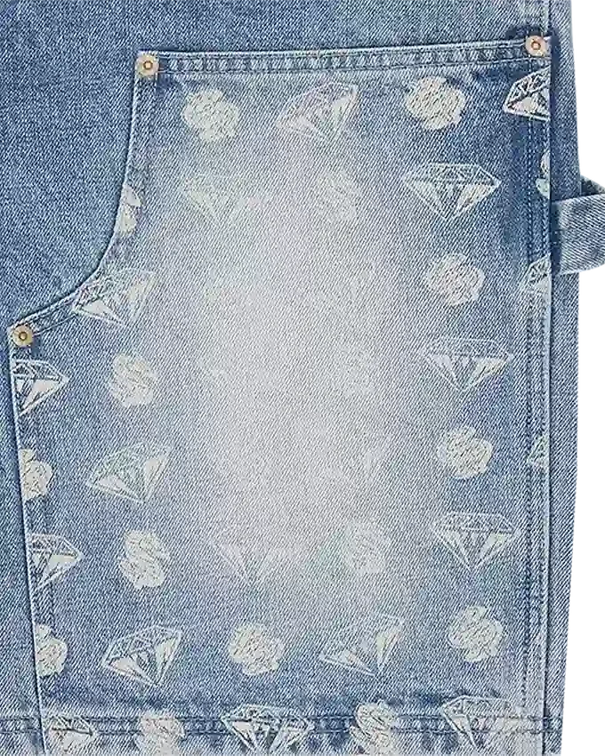 Diamonds & dollars denim carpenter short Diamonds & dollars denim carpenter short