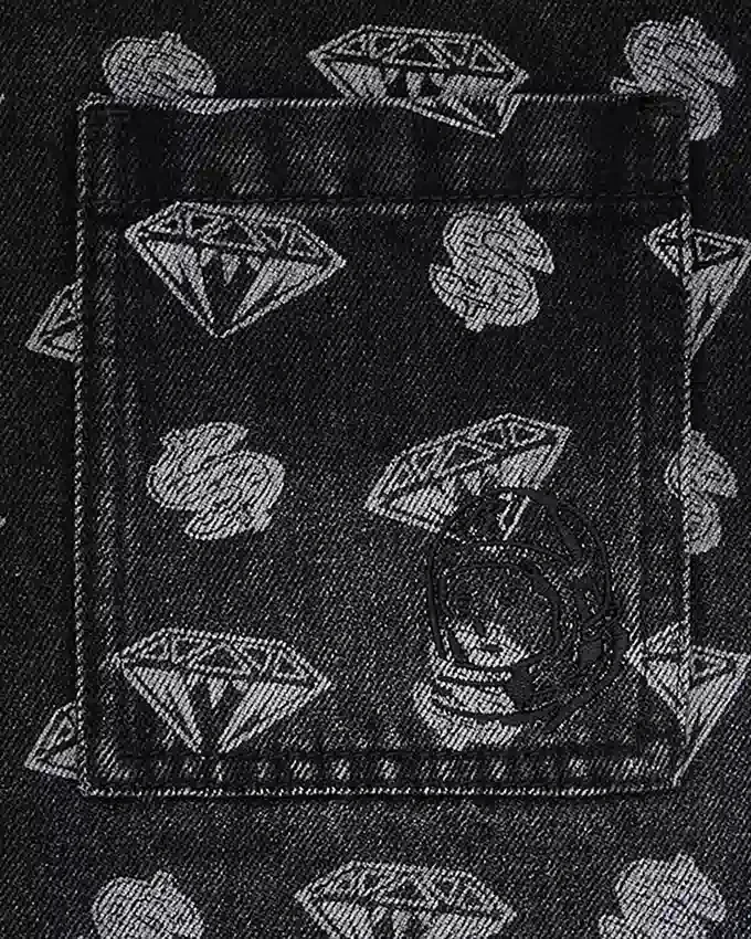 Diamonds & dollars oversized denim shirt Diamonds & dollars oversized denim shirt