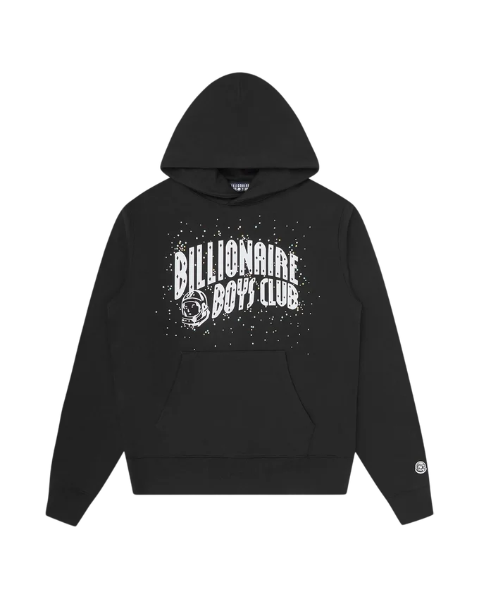 Embellished arch logo popover hood Embellished arch logo popover hood
