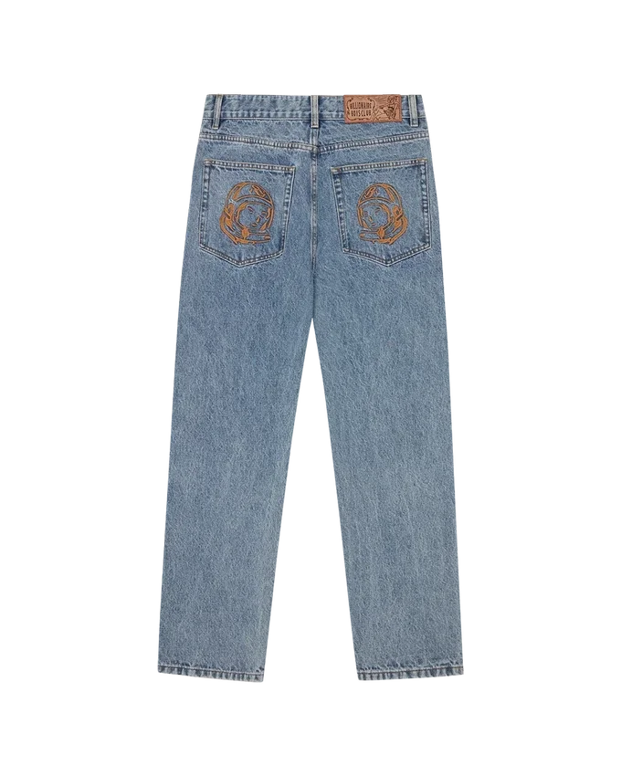 Faded arch logo denim pants Faded arch logo denim pants