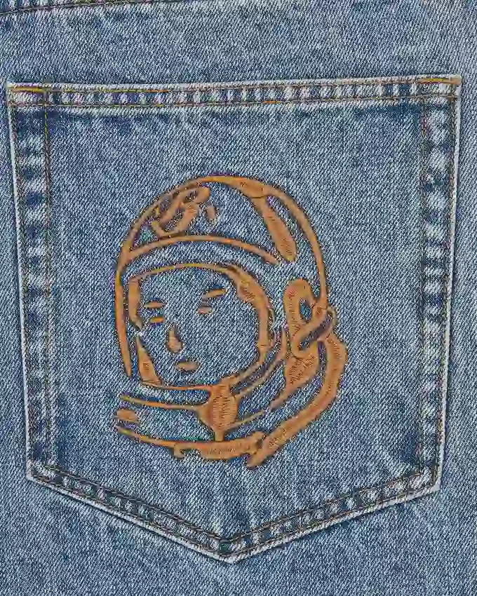 Faded arch logo denim pants Faded arch logo denim pants