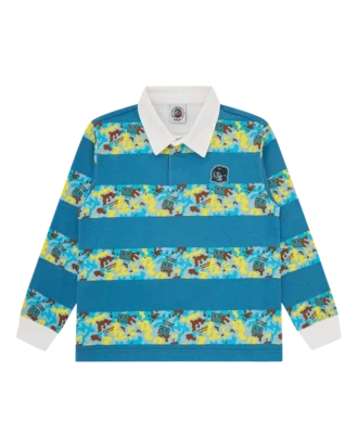 Kids robot camo rugby top
