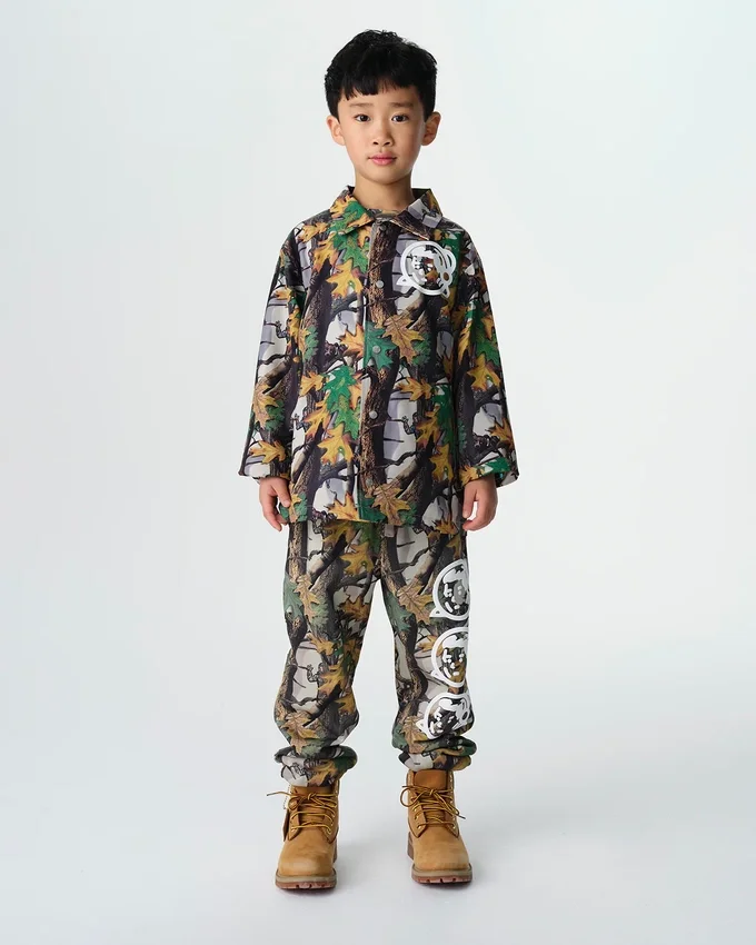 Kids tree camo arch logo astro coach jacket Kids tree camo arch logo astro coach jacket