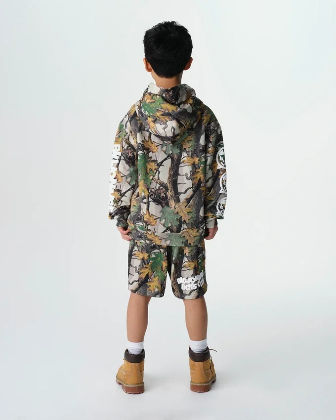 Kids tree camo popover hood Kids tree camo popover hood