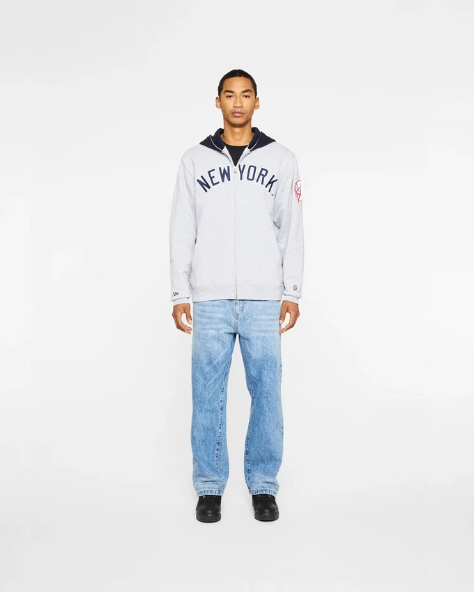 Ny yankees blocked zip hood Ny yankees blocked zip hood