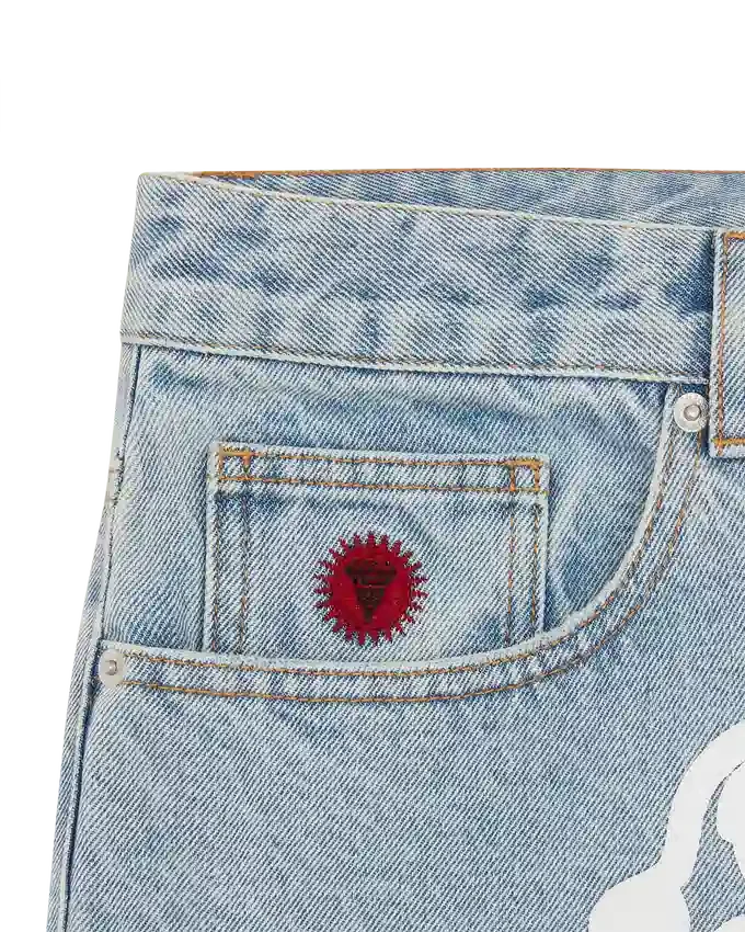 Running dog denim shorts Running dog denim shorts