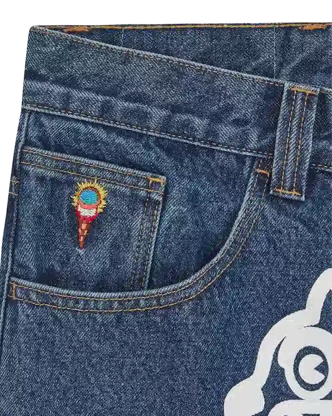 Running dog double scoop denim pant Running dog double scoop denim pant