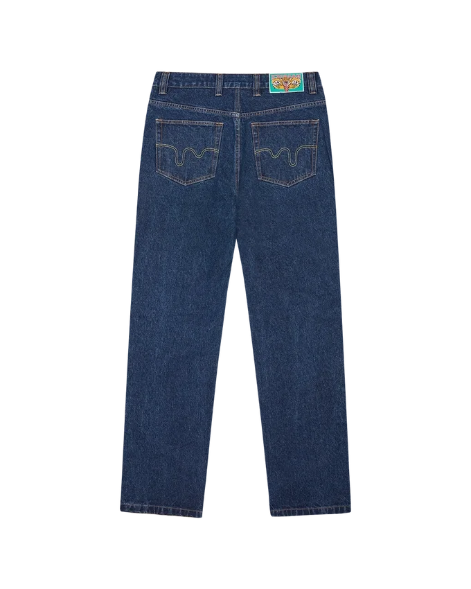 Running dog double scoop denim pants Running dog double scoop denim pants