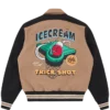 Trick shot collared varsity jacket