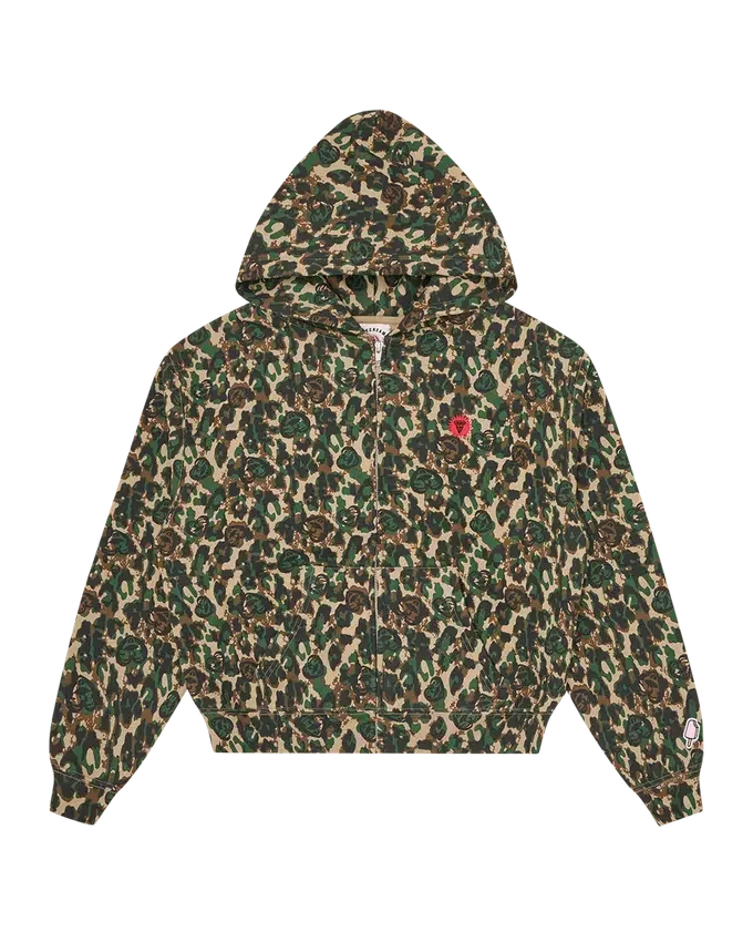 Womens camo zip through hood Womens camo zip through hood