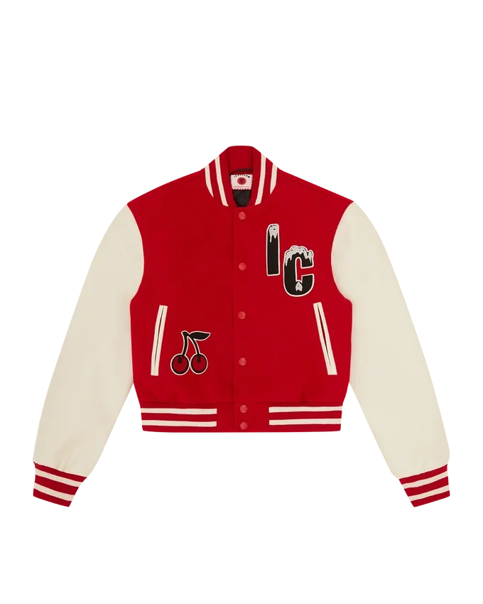 Womens cherry varsity jacket Womens cherry varsity jacket