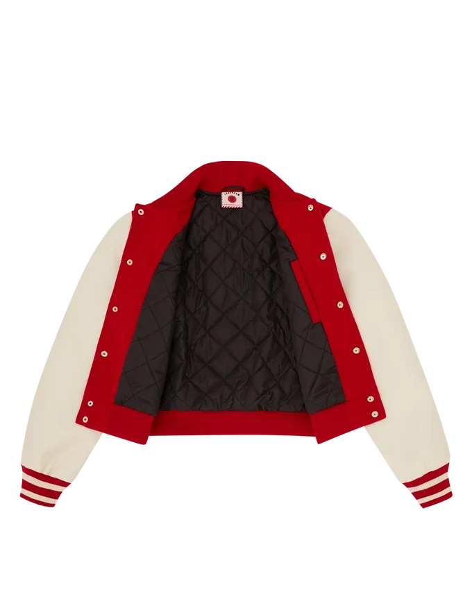 Womens cherry varsity jacket Womens cherry varsity jacket